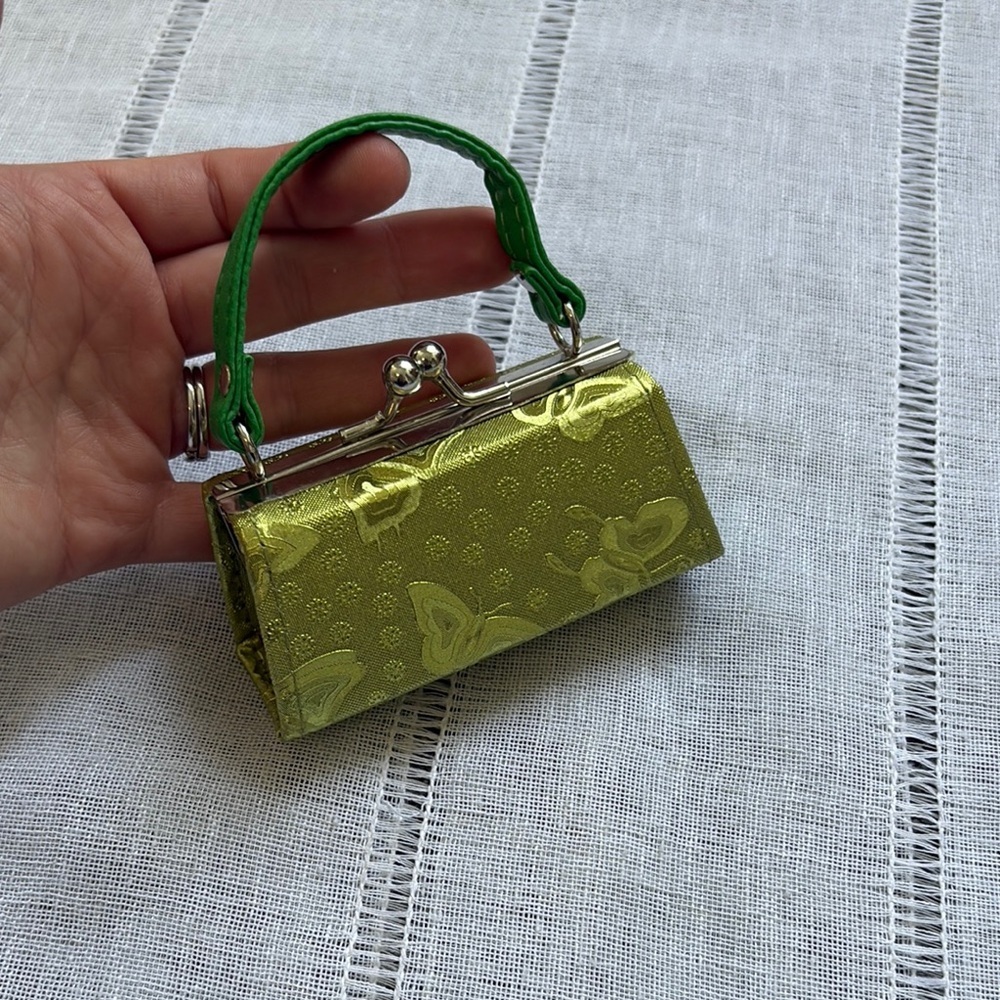 Tik.Tok Green Mini Bag with Butterfly Design - Picture 1 of 12